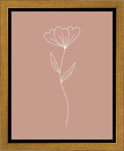 Minimalist Flower Pink Gallery Wrap