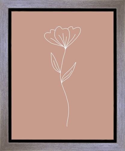 Minimalist Flower Pink Gallery Wrap
