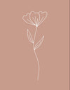 Minimalist Flower Pink Gallery Wrap