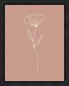 Minimalist Flower Pink Gallery Wrap