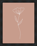 Minimalist Flower Pink Gallery Wrap