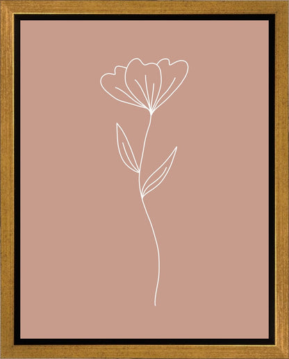 Minimalist Flower Pink Gallery Wrap