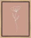 Minimalist Flower Pink Gallery Wrap