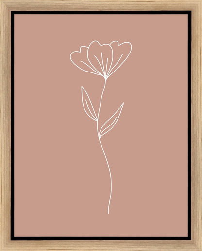 Minimalist Flower Pink Gallery Wrap