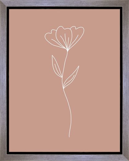 Minimalist Flower Pink Gallery Wrap