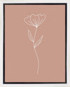 Minimalist Flower Pink Gallery Wrap