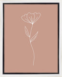 Minimalist Flower Pink Gallery Wrap