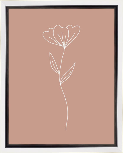 Minimalist Flower Pink Gallery Wrap