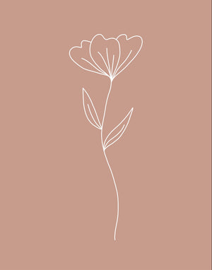 Minimalist Flower Pink