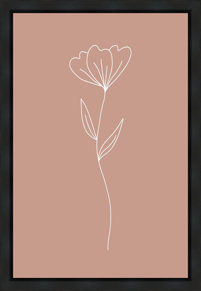 Minimalist Flower Pink Gallery Wrap