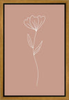 Minimalist Flower Pink Gallery Wrap