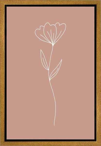 Minimalist Flower Pink Gallery Wrap