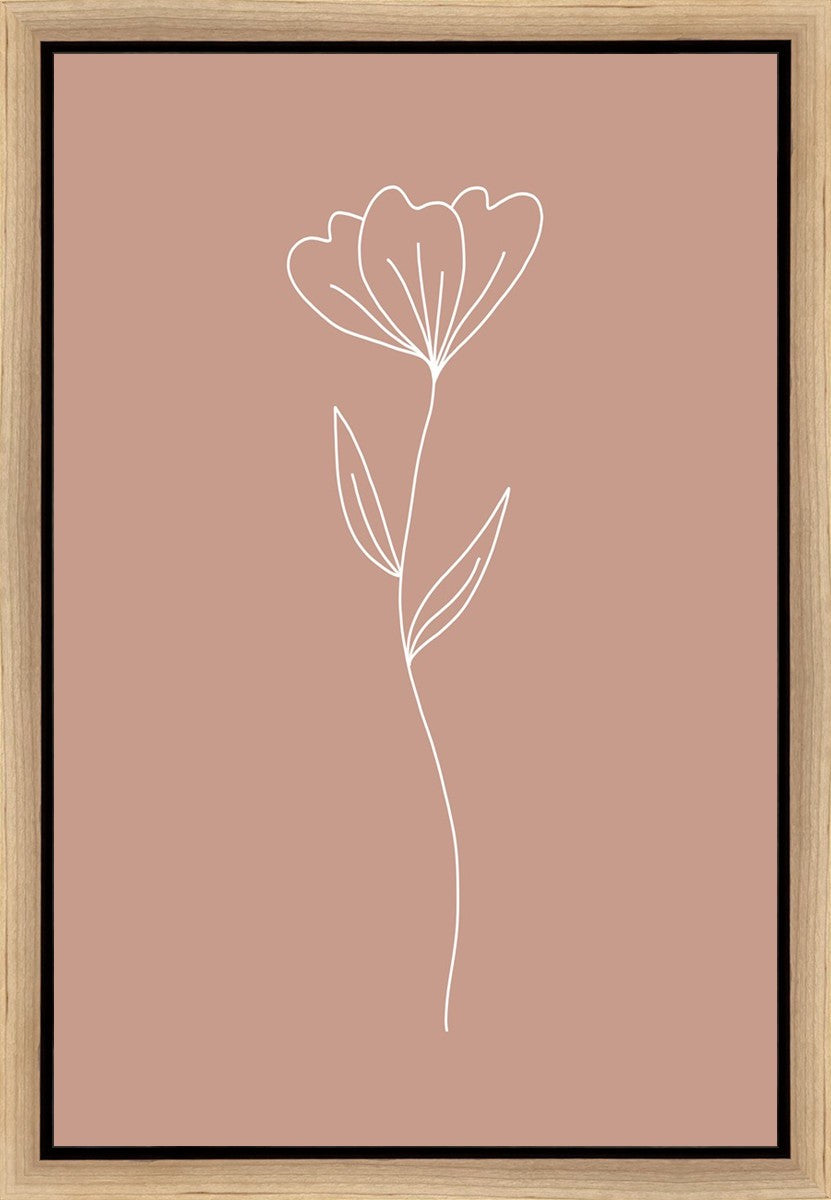 Minimalist Flower Pink Gallery Wrap