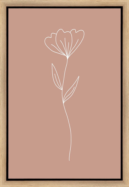 Minimalist Flower Pink Gallery Wrap