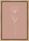 Minimalist Flower Pink Gallery Wrap