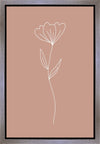 Minimalist Flower Pink Gallery Wrap