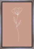 Minimalist Flower Pink Gallery Wrap