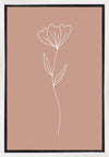 Minimalist Flower Pink Gallery Wrap