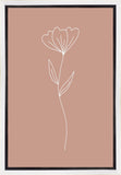 Minimalist Flower Pink Gallery Wrap