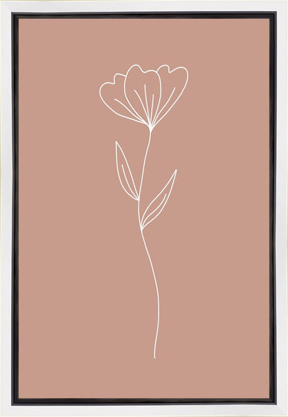 Minimalist Flower Pink Gallery Wrap