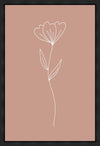 Minimalist Flower Pink Gallery Wrap