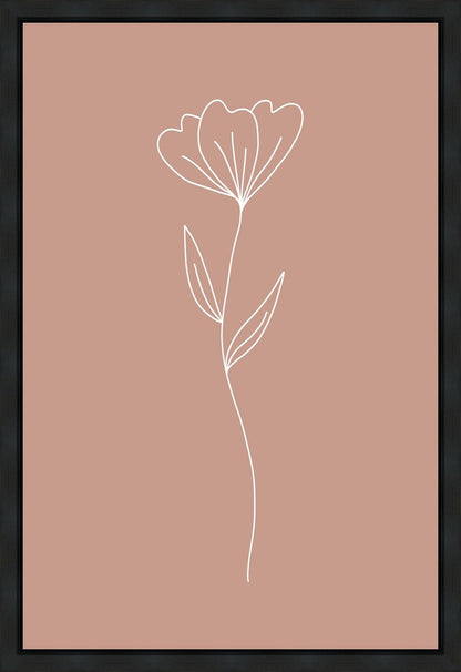 Minimalist Flower Pink Gallery Wrap