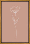 Minimalist Flower Pink Gallery Wrap