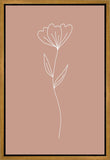 Minimalist Flower Pink Gallery Wrap