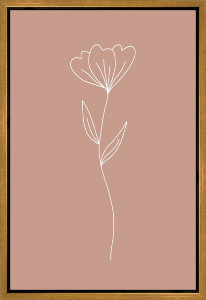 Minimalist Flower Pink Gallery Wrap