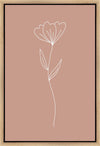 Minimalist Flower Pink Gallery Wrap