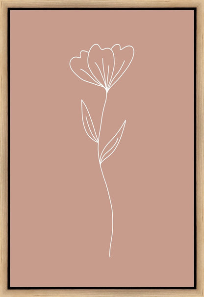 Minimalist Flower Pink Gallery Wrap