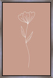 Minimalist Flower Pink Gallery Wrap