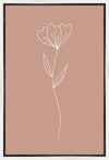 Minimalist Flower Pink Gallery Wrap