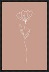 Minimalist Flower Pink Gallery Wrap