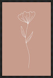 Minimalist Flower Pink Gallery Wrap