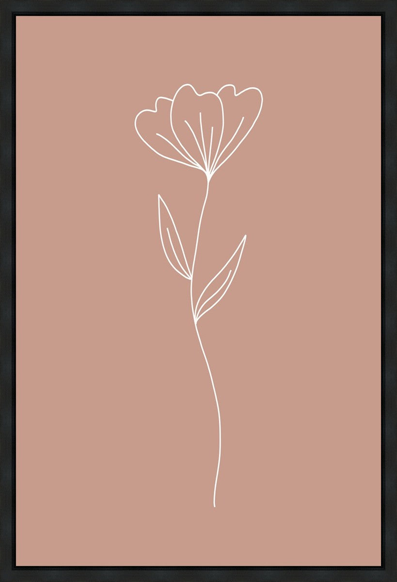 Minimalist Flower Pink Gallery Wrap