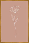 Minimalist Flower Pink Gallery Wrap