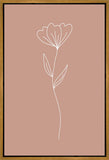 Minimalist Flower Pink Gallery Wrap