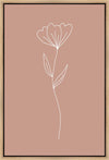 Minimalist Flower Pink Gallery Wrap