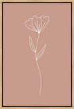 Minimalist Flower Pink Gallery Wrap