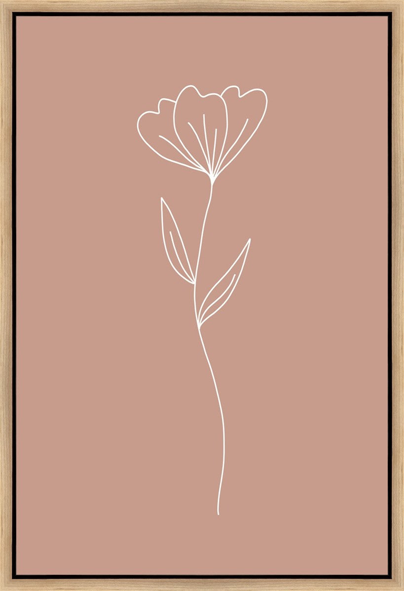 Minimalist Flower Pink Gallery Wrap