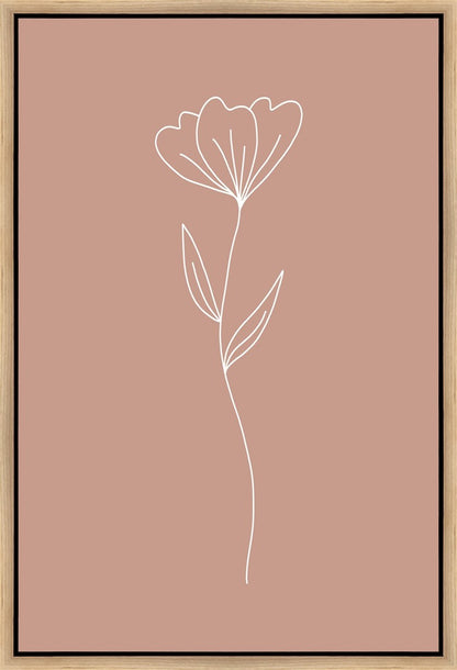 Minimalist Flower Pink Gallery Wrap