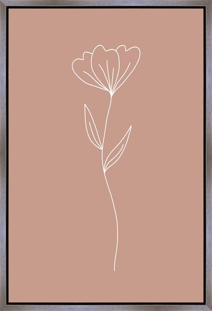 Minimalist Flower Pink Gallery Wrap