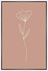 Minimalist Flower Pink Gallery Wrap