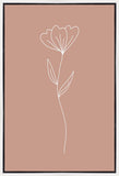 Minimalist Flower Pink Gallery Wrap