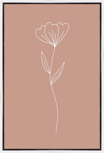 Minimalist Flower Pink Gallery Wrap