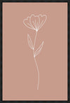 Minimalist Flower Pink Gallery Wrap