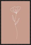 Minimalist Flower Pink Gallery Wrap