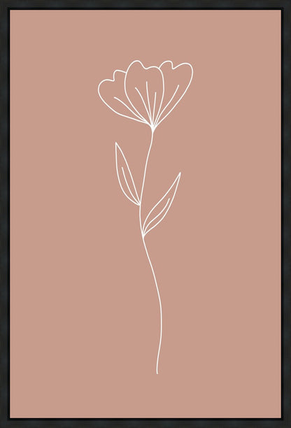 Minimalist Flower Pink Gallery Wrap