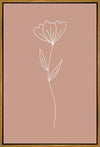 Minimalist Flower Pink Gallery Wrap